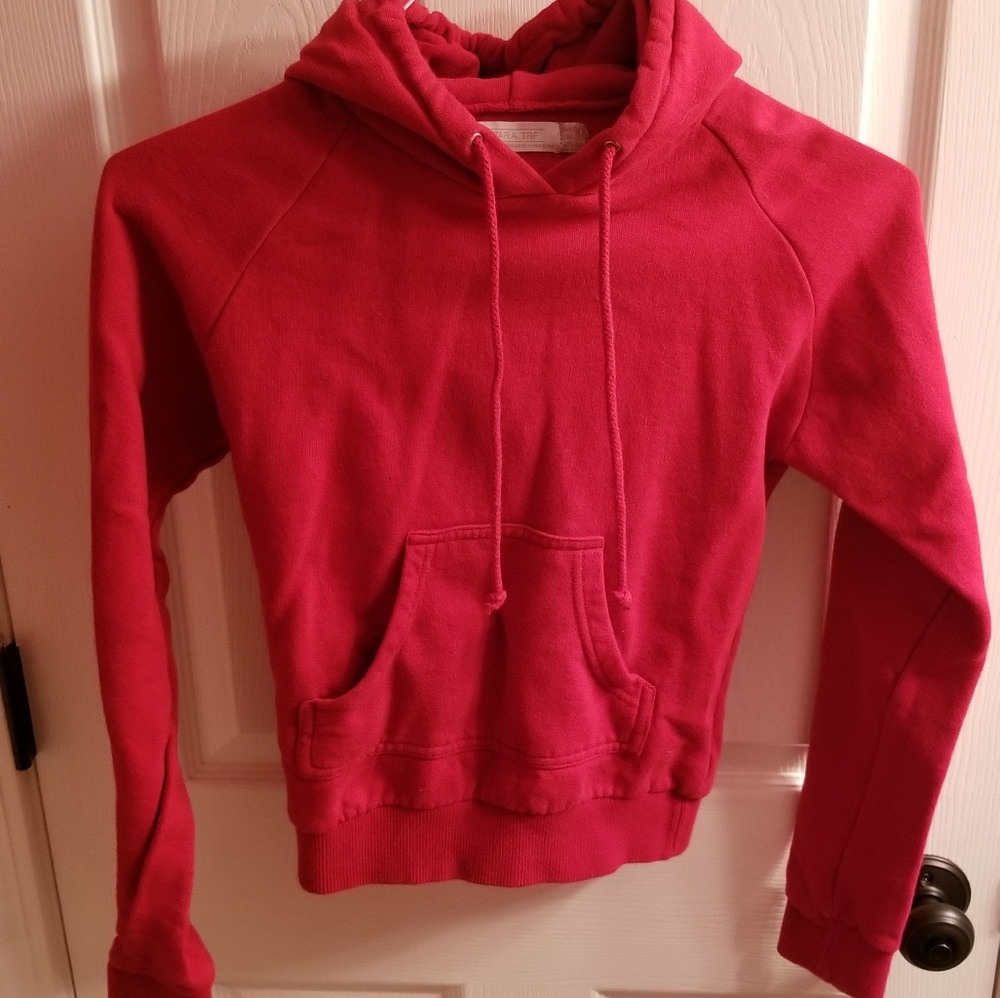 Zara Kid's Hooded Sweatshirt Red
